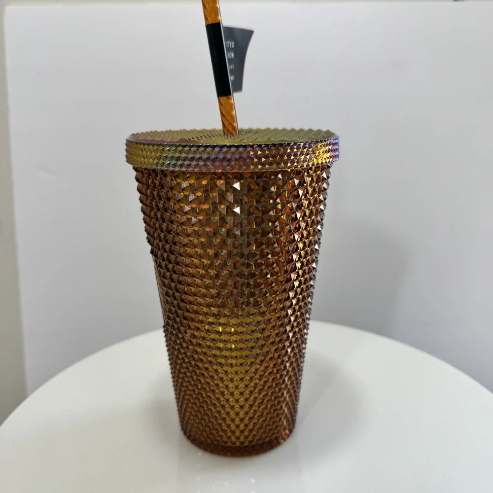 Starbucks Copper Gold Studded 16 oz Tumbler 50th Anniversary Limited Edition New